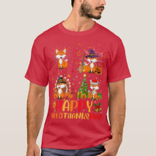 Halloween Thanksgiving Christmas Fo Hallothanksmas T-Shirt
