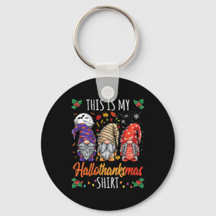 Halloween Thanksgiving Christmas Fun Hallothanksma Key Ring