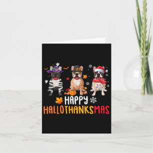 Halloween Thanksgiving Christmas Funny French Bull Card