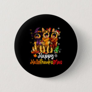 Halloween Thanksgiving Christmas German Shepherd D 6 Cm Round Badge