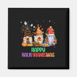 Halloween Thanksgiving Christmas Happy HalloThanks Magnet
