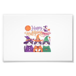 Halloween Thanksgiving Christmas Happy HalloThanks Photo Print