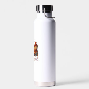 Halloween Thanksgiving Christmas Happy HalloThanks Water Bottle