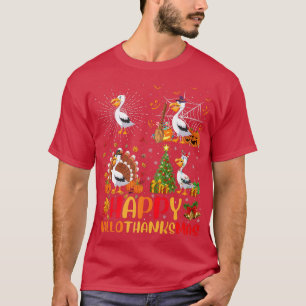 Halloween Thanksgiving Christmas Pelican Bird Hall T-Shirt