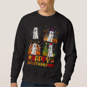Halloween Thanksgiving Christmas Samoyed Dog Hallo Sweatshirt