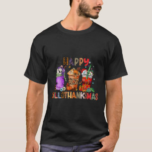 Halloween Thanksgiving Happy Hallothanksmas Coffee T-Shirt