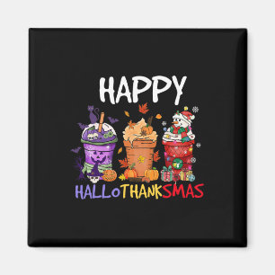 Halloween Thanksgiving Happy Hallothanksmas Season Magnet