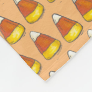 Halloween Thanksgiving Trick-or-Treat Candy Corn Fleece Blanket