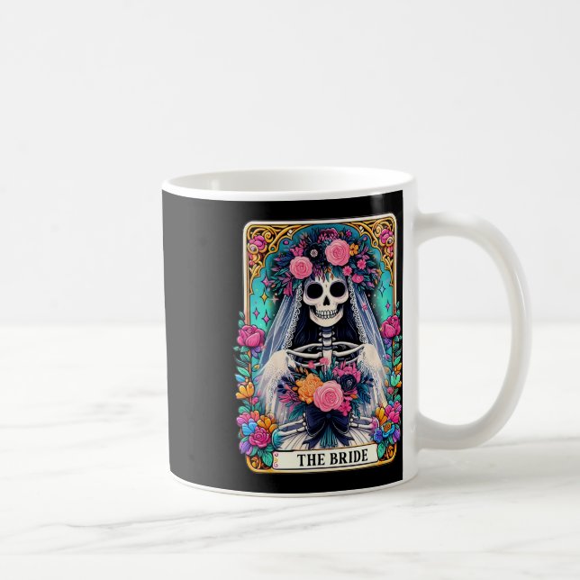 Halloween The Bride Tarot Card Mystical Boho Byche Coffee Mug (Right)