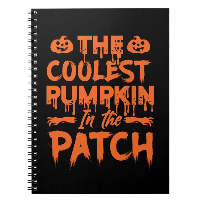 Halloween The Coolest Pumpkin In The Patch Xmas Notebook (Front)