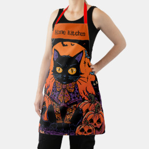 Halloween,The Pumpkin Patch Prowler ,Black Cat Apron