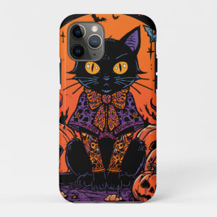 Halloween,The Pumpkins Patch Prowler,Black Cat Case-Mate iPhone Case