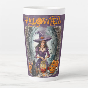 Halloween, The Witch's Midnight Brew  Latte Mug