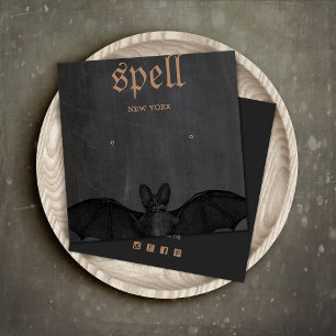 Halloween Theme Bat Stud Earring Display Card