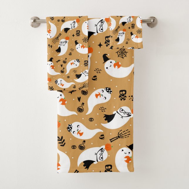 Halloween Theme Bath Towel Set (Insitu)
