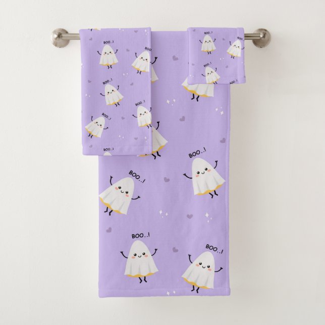 Halloween Theme Bath Towel Set (Insitu)