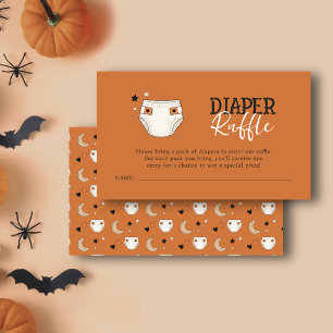 Halloween Theme Diaper Raffle Baby Shower Enclosure Card