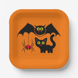 Halloween Theme Paper Plate