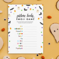 Halloween theme picture book emoji shower game