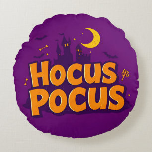 Halloween-Themed Artwork Round Cushion