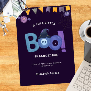 Halloween Themed Baby Shower Cute Party Poster