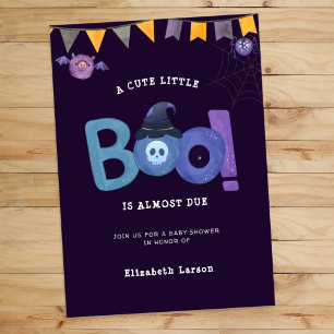 Halloween Themed Baby Shower Cute Party Poster