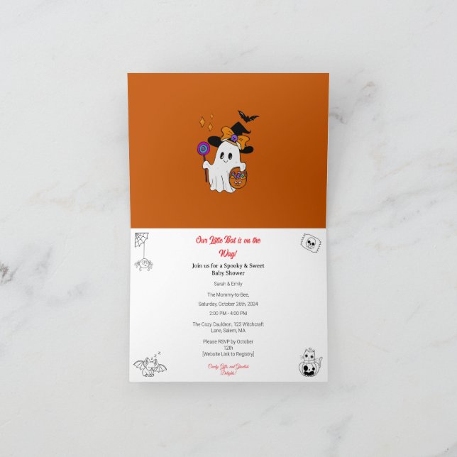 Halloween Themed Baby Shower Invite (Inside)