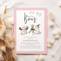 Halloween Themed Bats And Bows Baby Shower Party