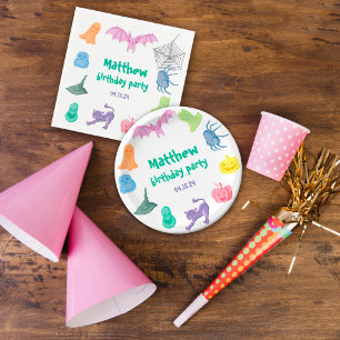 Halloween-themed birthday party Paper Plate