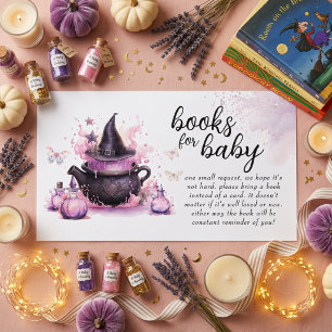 Halloween Themed Books for Baby Pink Baby Shower Enclosure Card