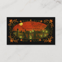 Halloween themed business cards Halloween Harvest