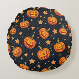 Halloween-themed circular cushion