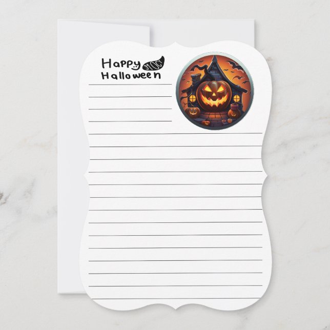 Halloween-themed Flat Card (Back)