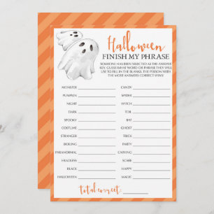 Halloween Themed Party Game Finish My Phrase