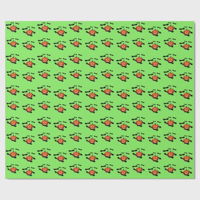 Halloween themed wrapping paper (Flat)