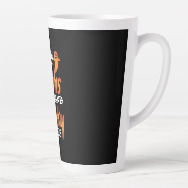 Halloween Thick Thighs And Spooky Vibes Latte Mug (Right)