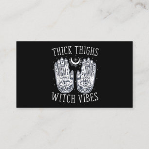 Halloween Thick Thighs Witch Vibes Business Card