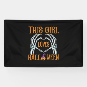 Halloween This Girl Loves Halloweens Birthday Banner