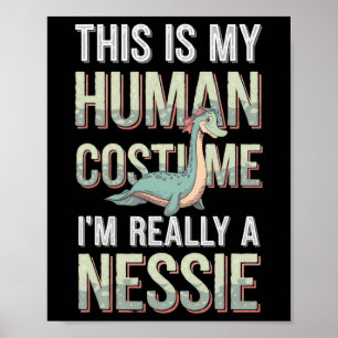 Halloween This Is My Human Costume I'm Really A Ne Poster