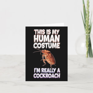 Halloween This Is My Human Costume I'm Really A Ro Card