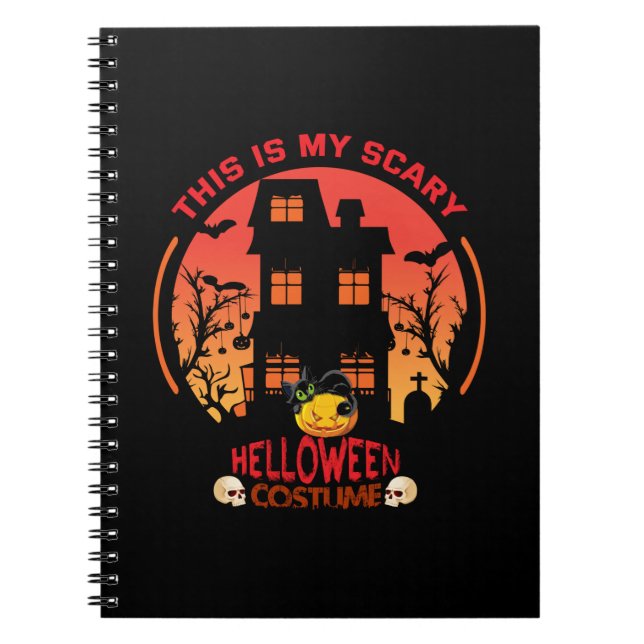 Halloween This Is My Scary Helloween Costume Notebook (Front)