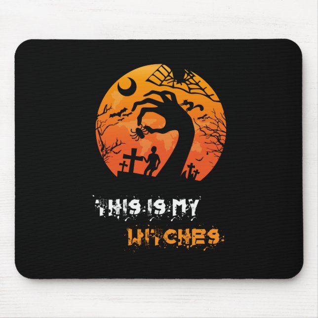 Halloween This Is My Witches Birthday Mouse Pad (Front)
