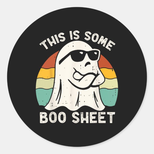 Halloween This is Some Boo Sheet  Classic Round Sticker (Front)