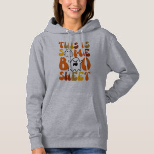 Halloween This Is Some Boo Sheet Retro Vibes Ghost Hoodie