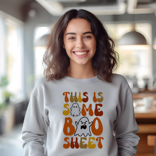 Halloween This Is Some Boo Sheet Retro Vibes Ghost Sweatshirt