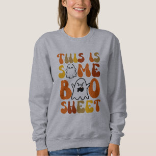 Halloween This Is Some Boo Sheet Retro Vibes Ghost Sweatshirt