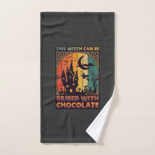 Halloween This Witch Can Be Bribed Chocolate Haunt Hand Towel