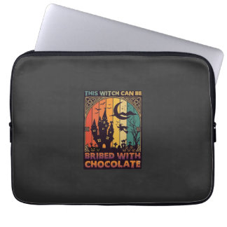 Halloween This Witch Can Be Bribed Chocolate Haunt Laptop Sleeve