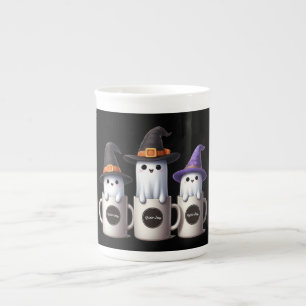 Halloween - Three cute boo-jee ghost Bone China Mug