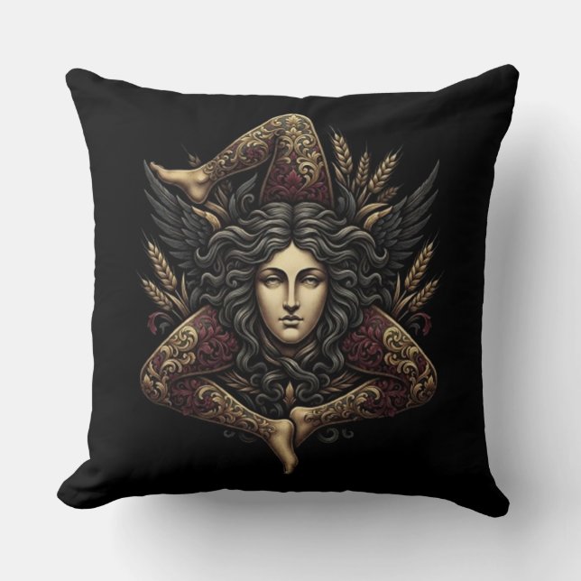 Halloween Throw Pillow Custom Back Text (Front)
